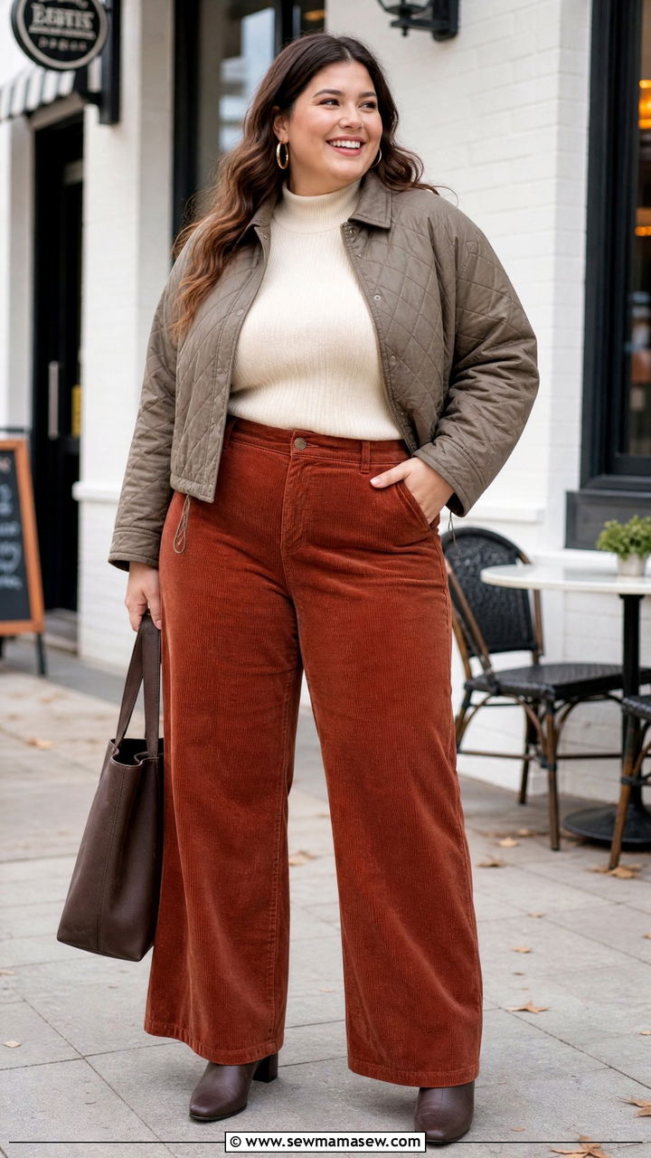 Plus Size Corduroy Pants Outfit - 20 plus size cold weather outfit ideas