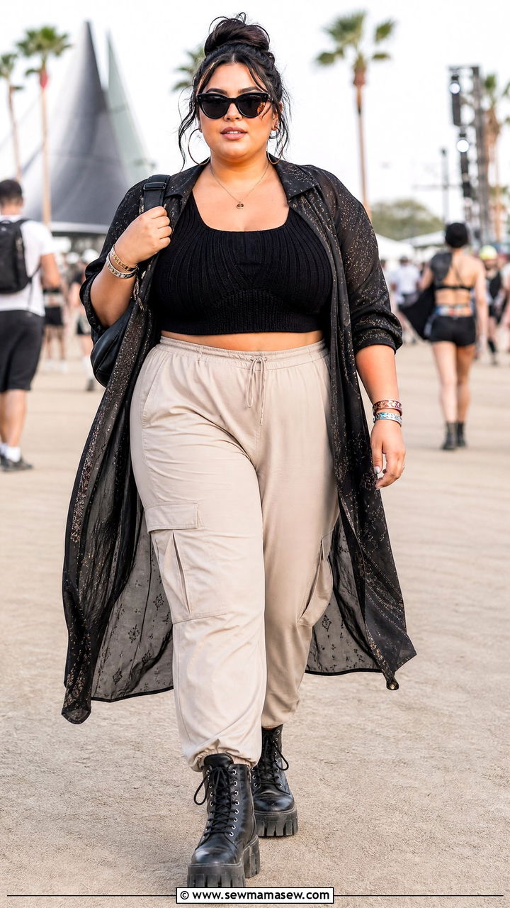 Plus Size Corset Festival Top Outfit - 20 plus size festival top outfit ideas