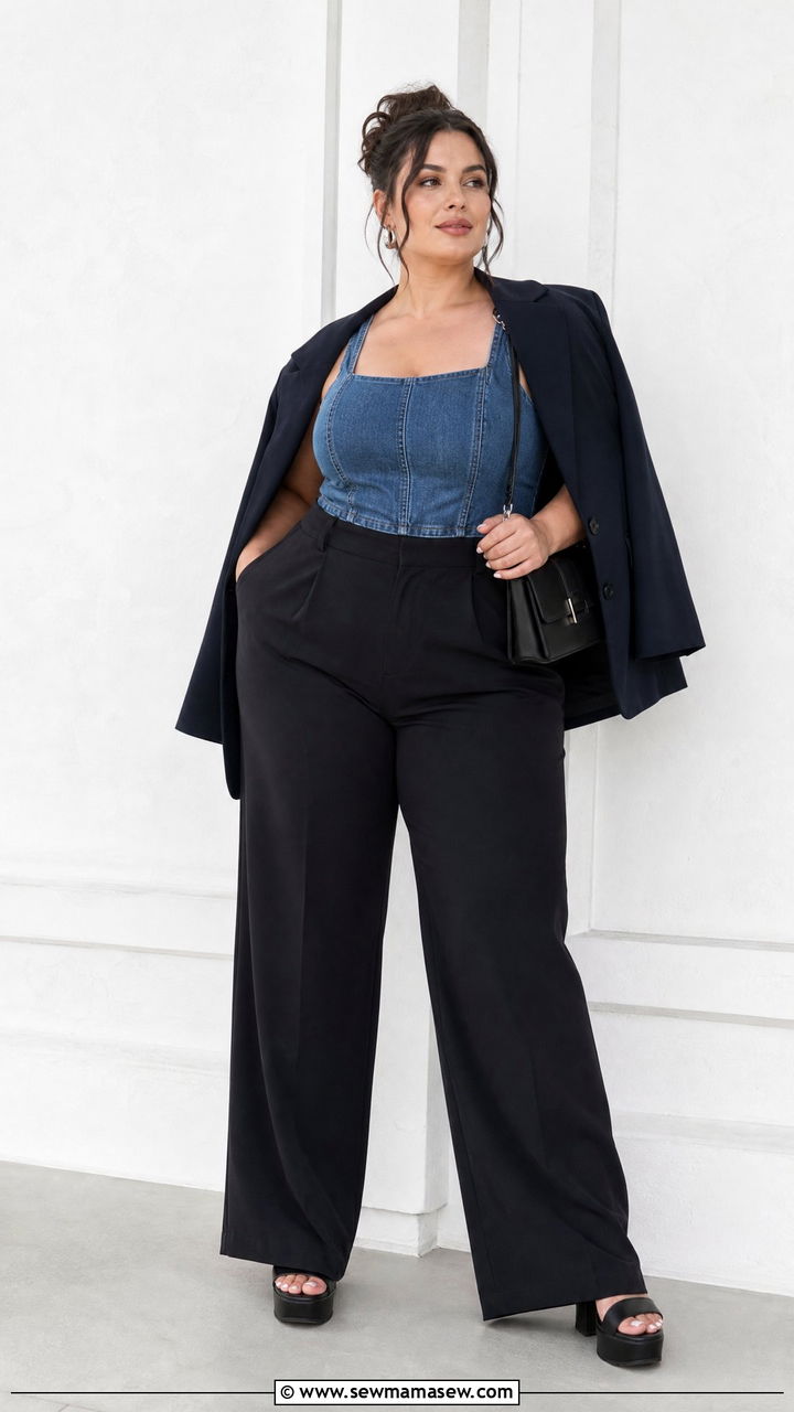 Plus Size Corset Style Top Outfit - 20 plus size trendy tops outfit ideas 2026