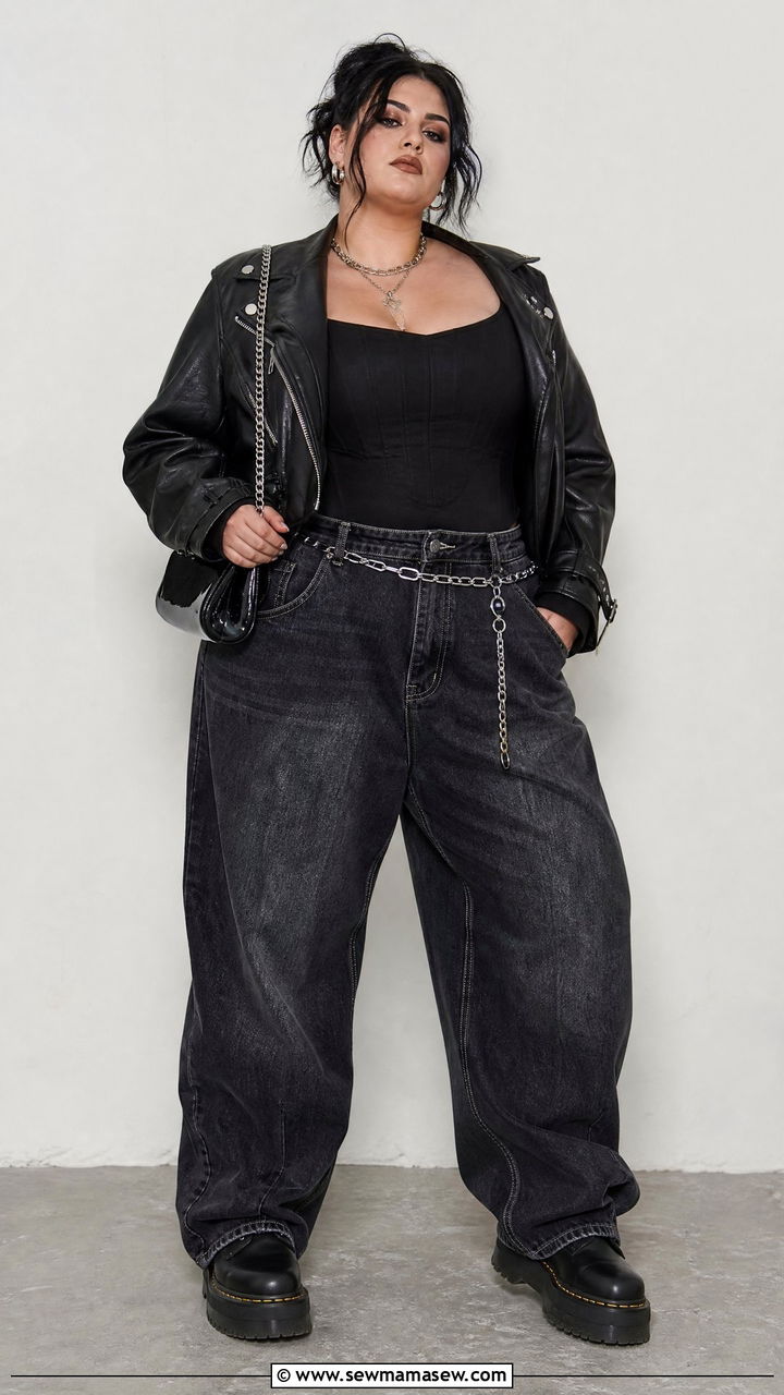Plus Size Corset Top Grunge Outfit - 20 plus size grunge top outfit ideas