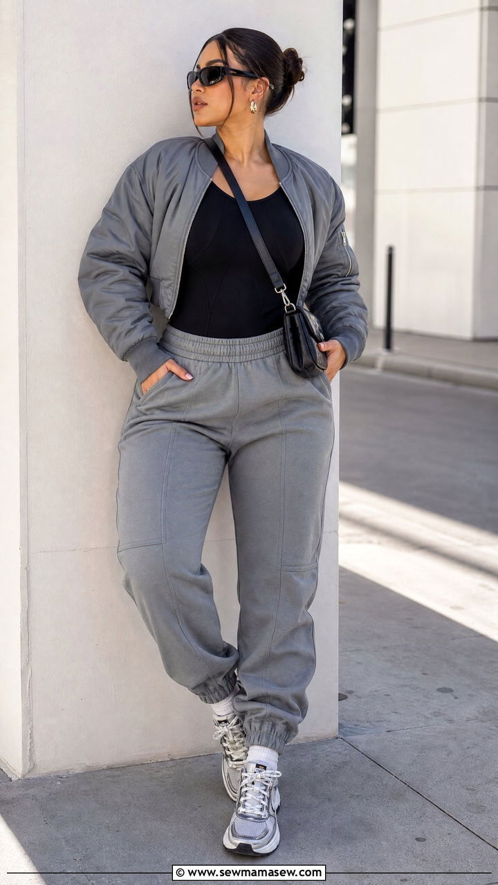 Plus Size Corset Top With Joggers - 20 plus size corset top outfit ideas