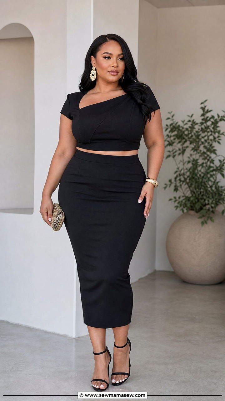 Plus Size Corset Top With Matching Skirt Set - 20 plus size corset top outfit ideas for night out