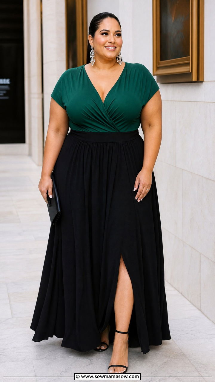 Plus Size Corset Top With Maxi Skirt - 20 plus size corset top outfit ideas for night out