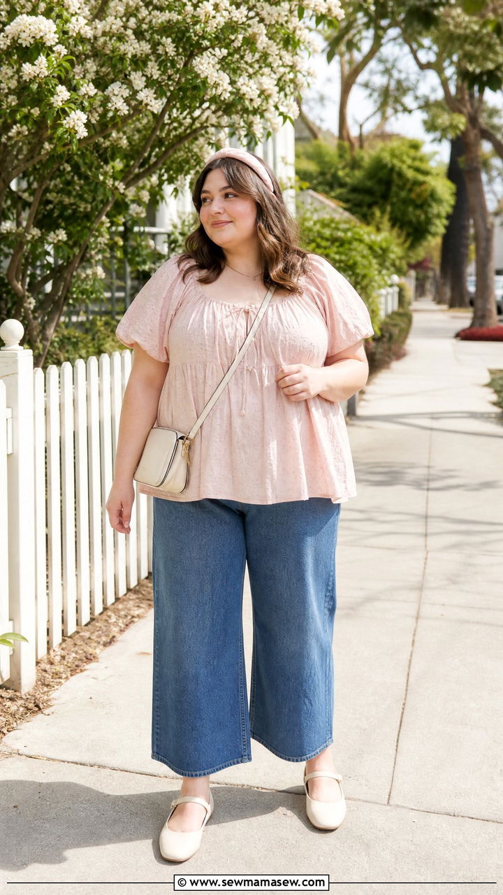 Plus Size Cottagecore Babydoll Top Outfit - 20 plus size cottagecore top outfit ideas