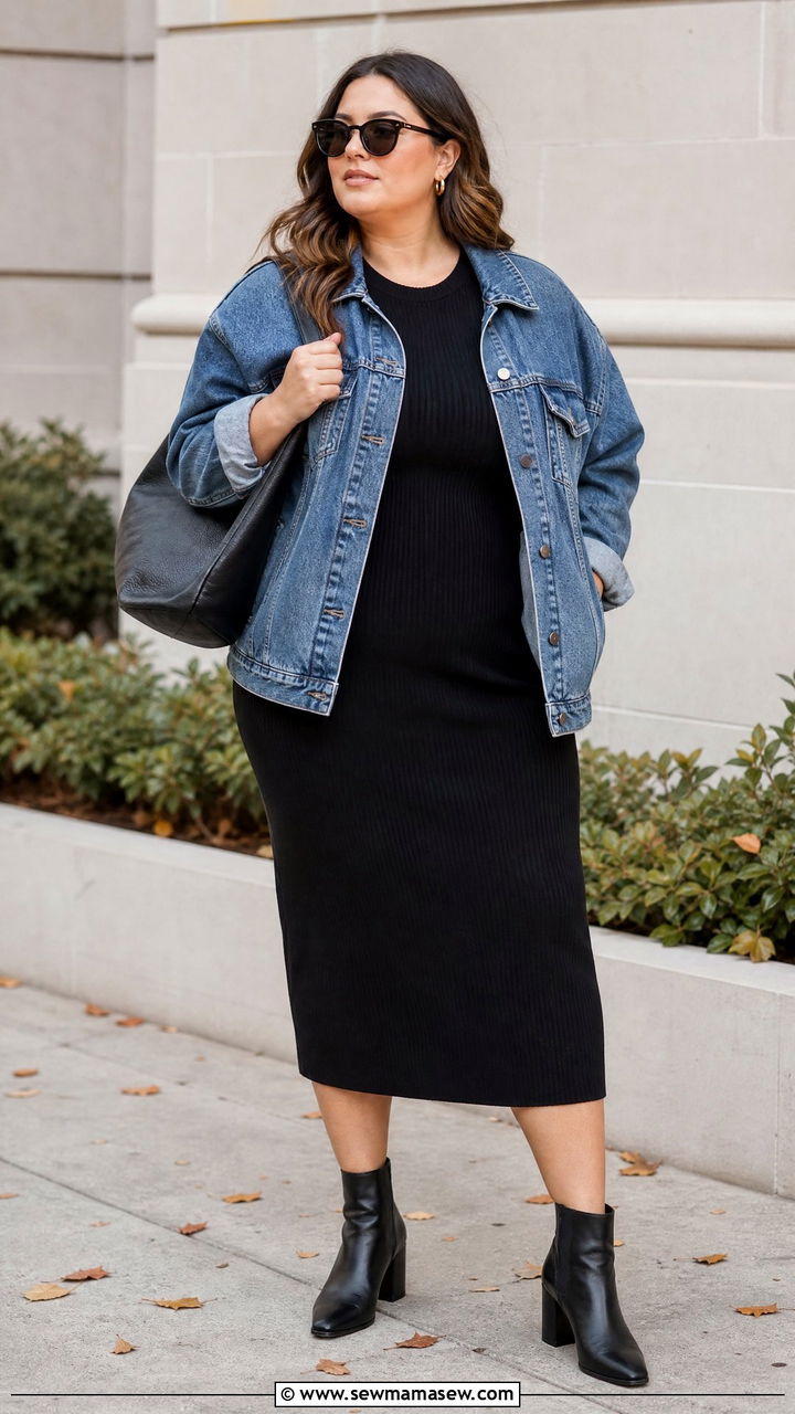 Plus Size Denim Jacket Outfit - 20 plus size fall outfit ideas 2026