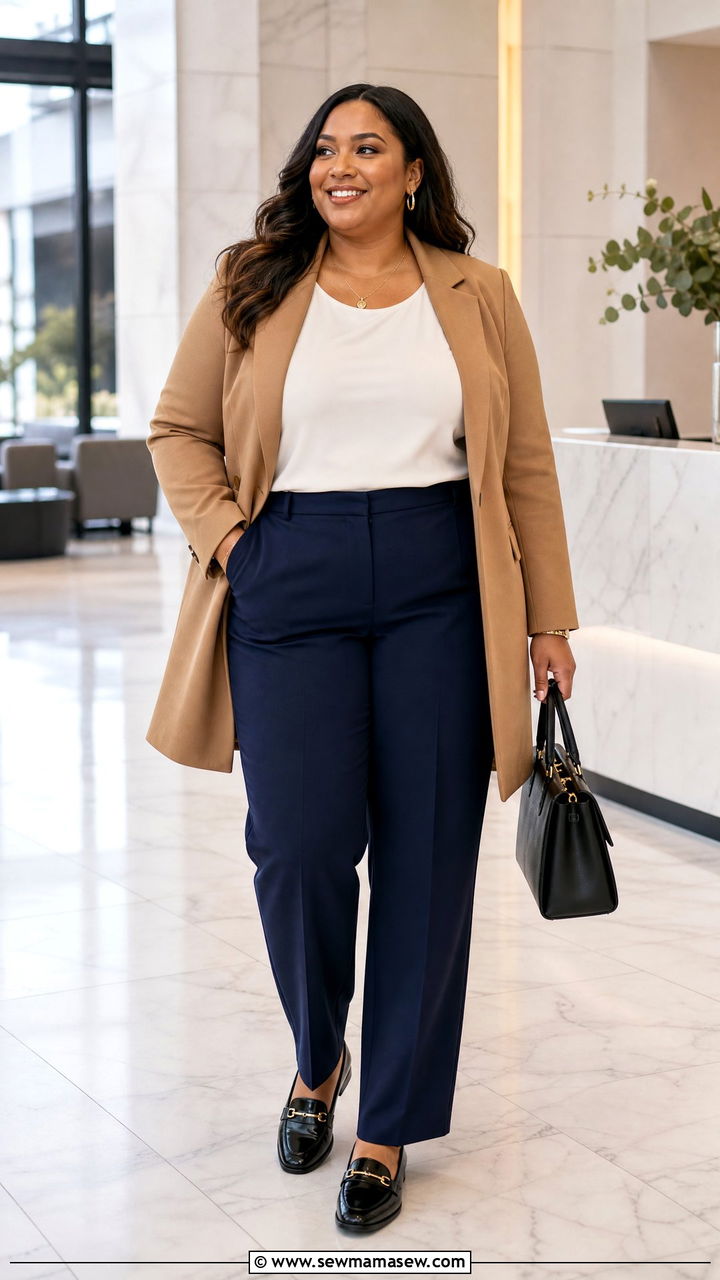 Plus Size Dress Pants And Blazer Outfit - 20 plus size dress pants outfit ideas