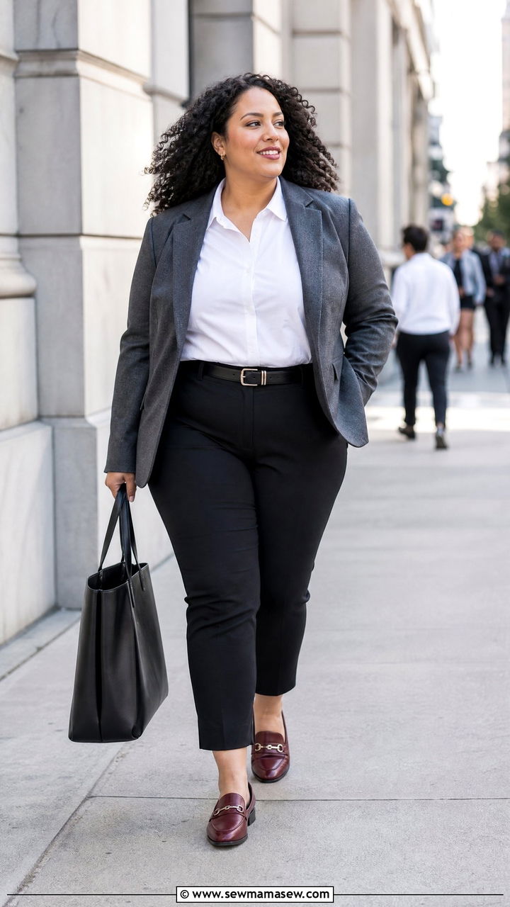 Plus Size Dress Pants With Loafers Outfit - 20 plus size dress pants outfit ideas