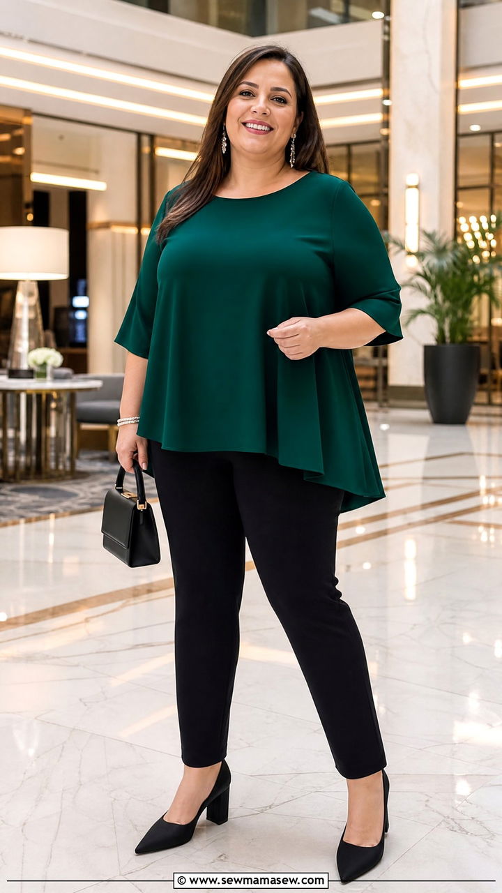 Plus Size Dressy Swing Top Outfit - 20 plus size swing top outfit ideas
