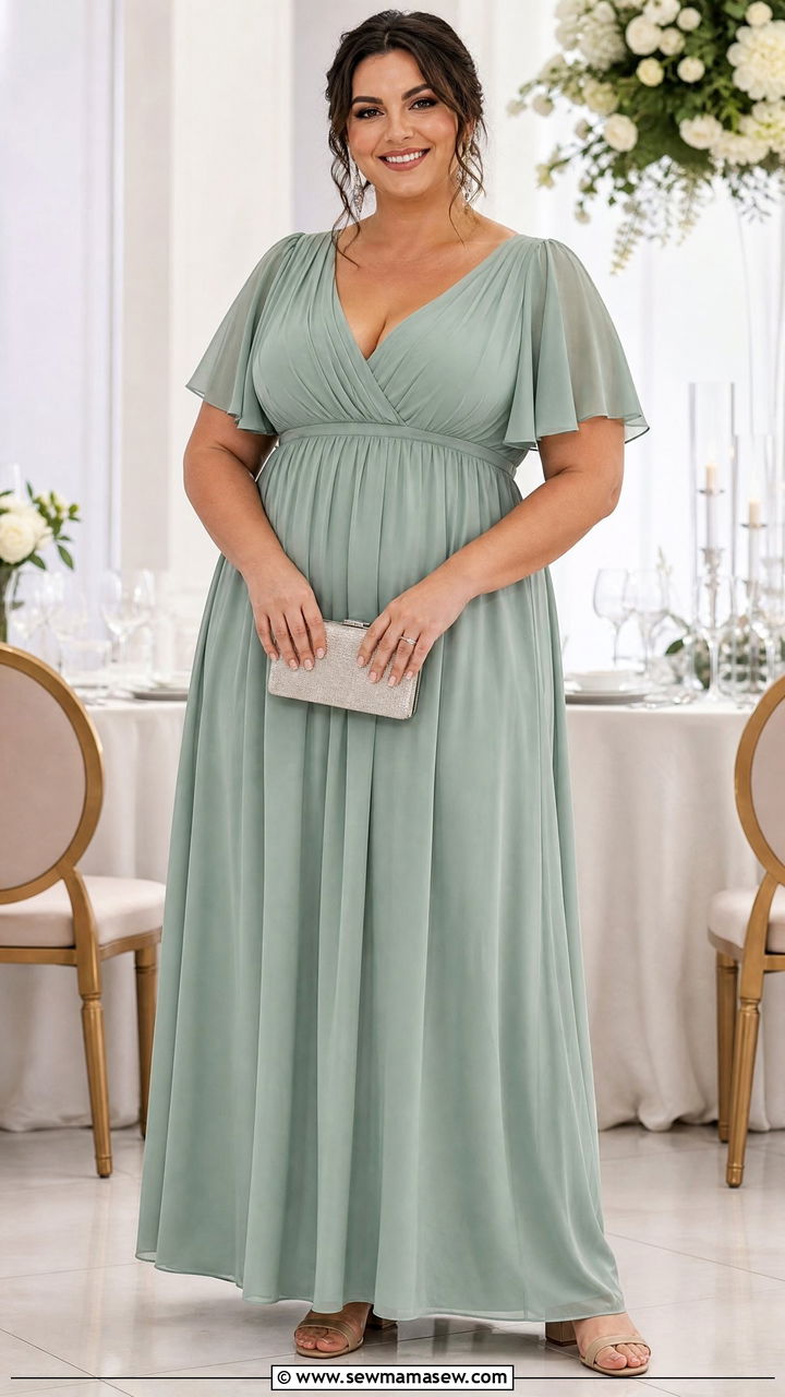 Plus Size Empire Waist Formal Dress Outfit - 20 plus size formal dress outfit ideas