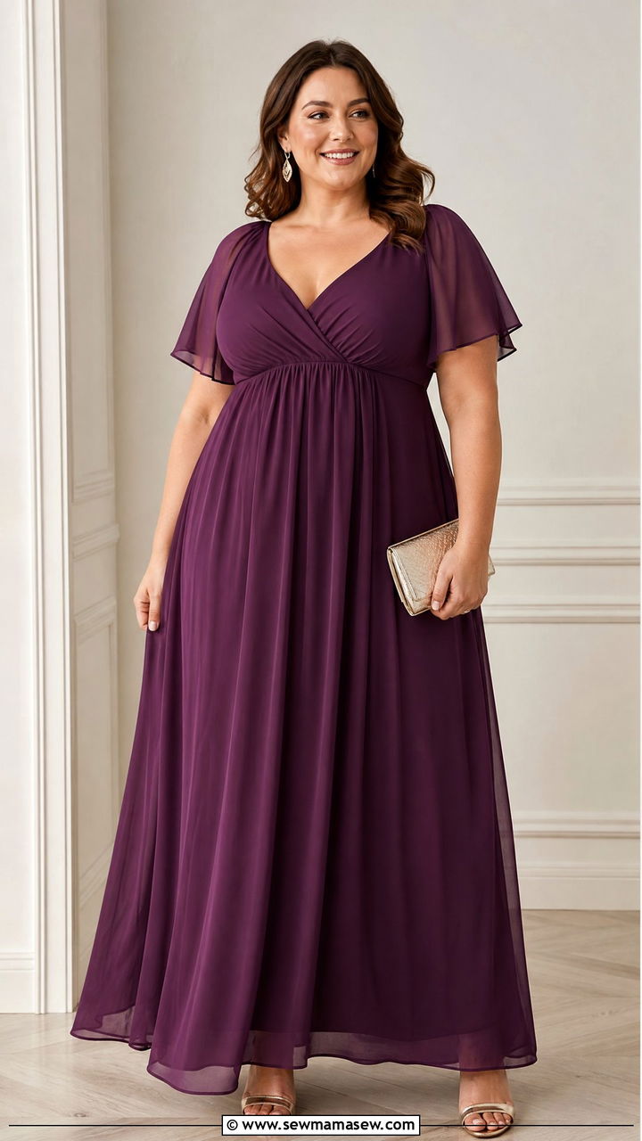 Plus Size Empire Waist Gala Dress - 20 plus size gala outfit ideas