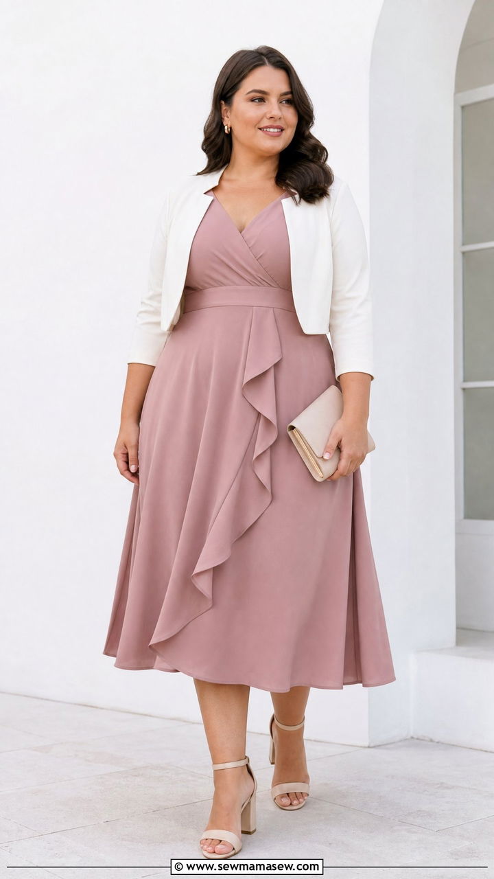 Plus Size Empire Waist Ruffle Dress Outfit - 20 plus size empire waist dress outfit ideas