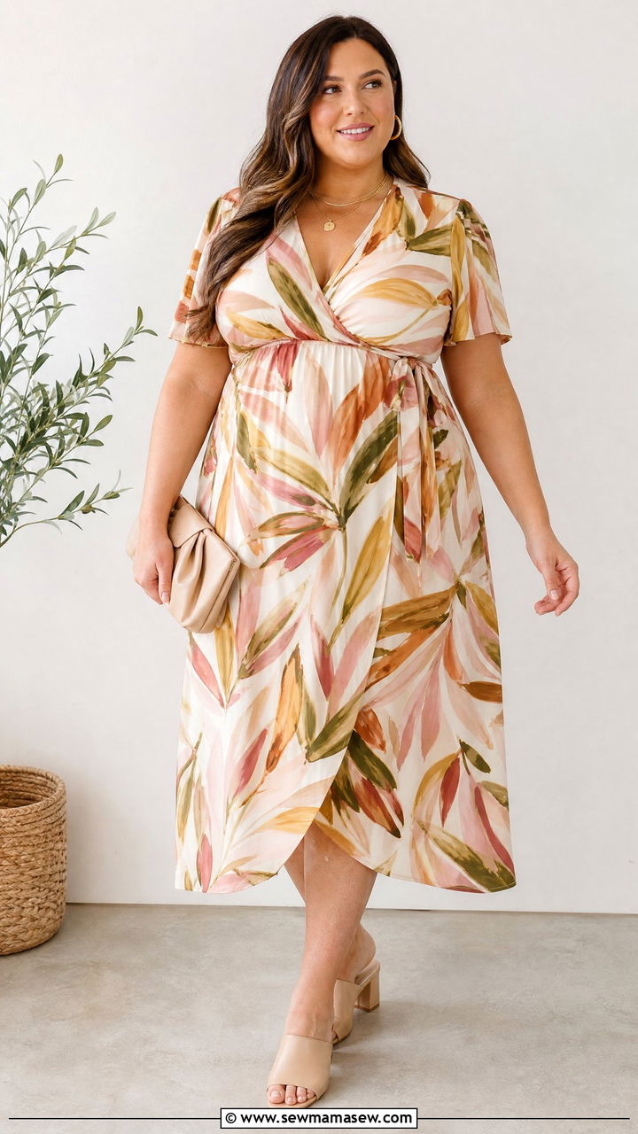 Plus Size Empire Waist Wrap Dress Outfit - 20 plus size empire waist dress outfit ideas