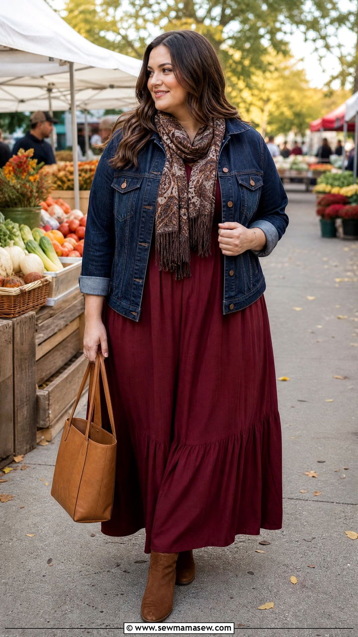 Plus Size Fall Denim Jacket Outfit - 20 plus size fall outfit ideas aesthetic