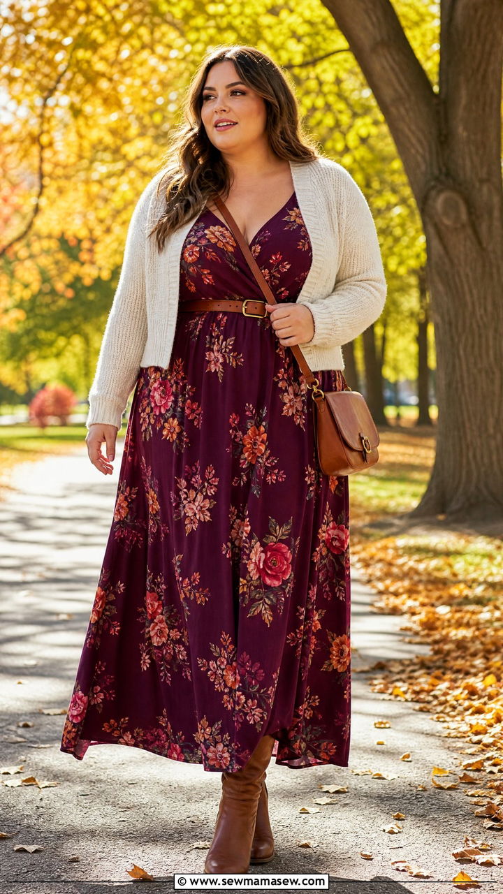 Plus Size Fall Maxi Dress Outfit - 20 plus size fall outfit ideas aesthetic