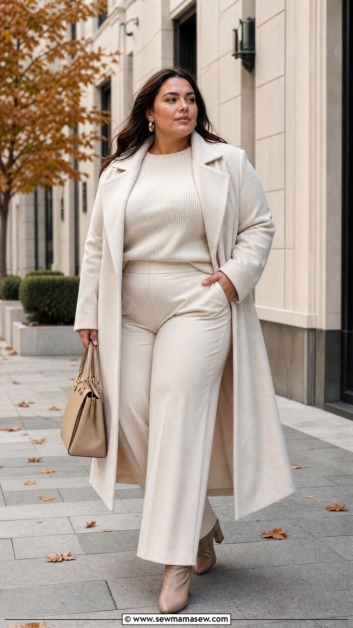 Plus Size Fall Monochrome Outfit - 20 plus size fall outfit ideas aesthetic