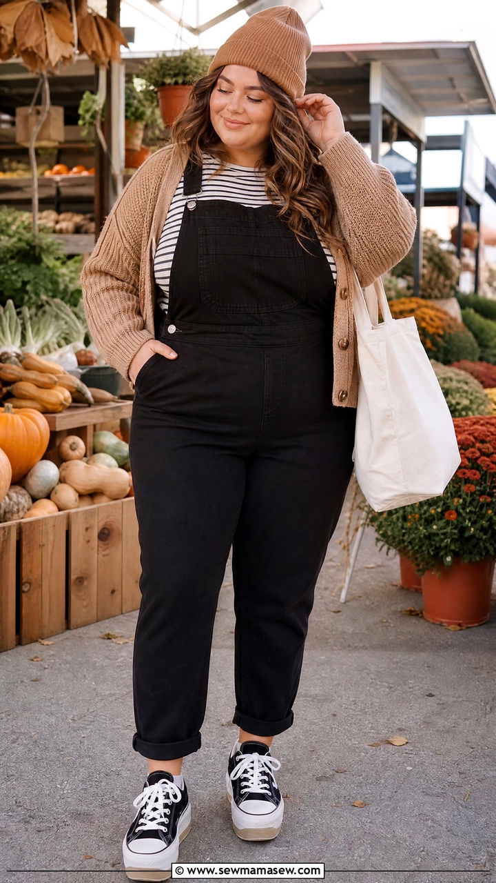 Plus Size Fall Overalls Outfit - 20 plus size fall outfit ideas aesthetic