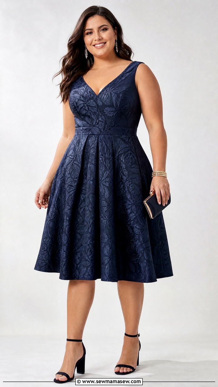 Plus Size Fit And Flare Cocktail Dress Outfit - 20 plus size cocktail outfit ideas