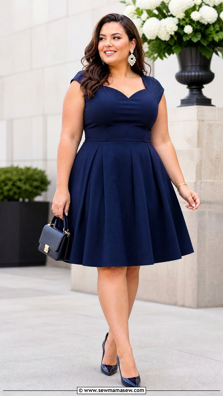 Plus Size Fit And Flare Cocktail Dress Outfit - 20 plus size cocktail dress outfit ideas