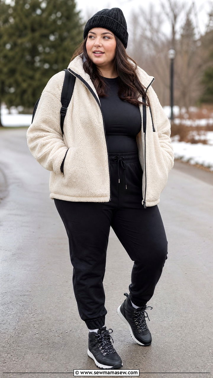 Plus Size Fleece Jacket Outfit - 20 plus size cold weather outfit ideas