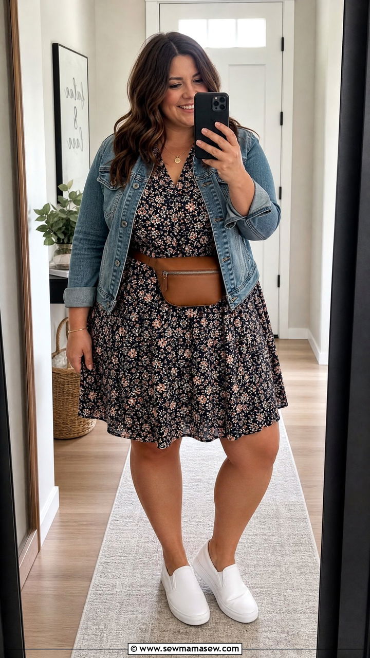 Plus Size Floral Dress Casual Outfit - 20 plus size floral dress outfit ideas