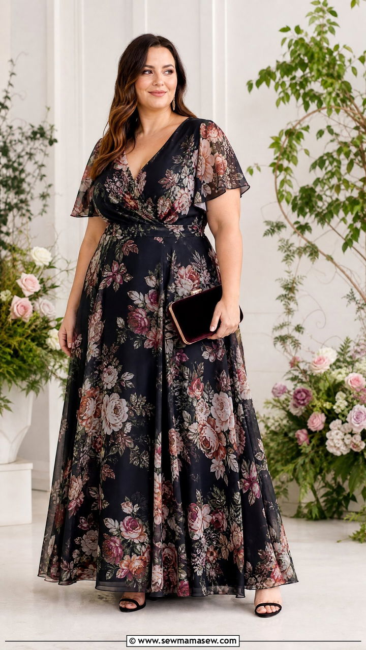 Plus Size Floral Gala Dress - 20 plus size gala outfit ideas
