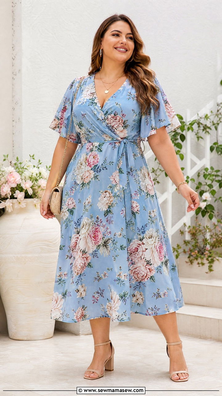 Plus Size Floral Midi Dress Outfit - 20 plus size floral dress outfit ideas