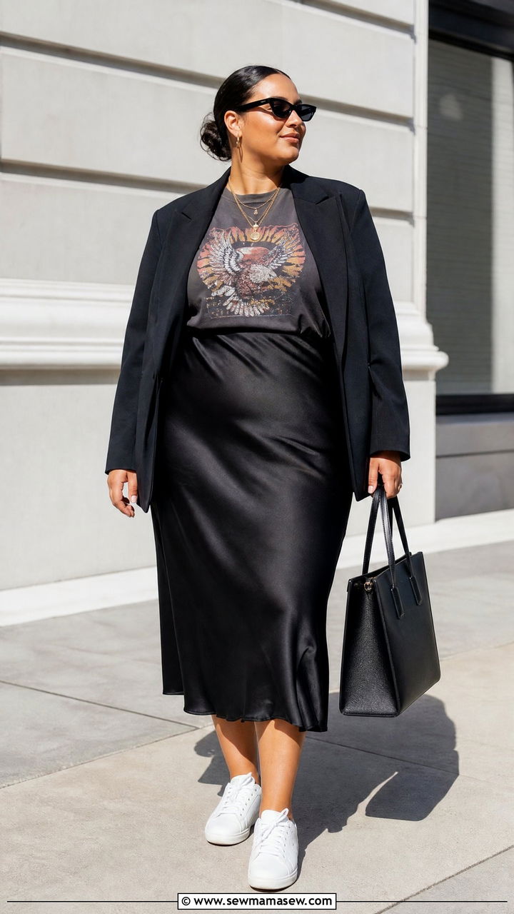 Plus Size Graphic Tee Outfit - 20 plus size trendy tops outfit ideas 2026