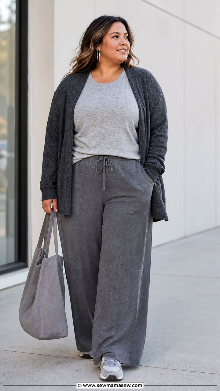 Plus Size Gray Monochrome Outfit - 20 plus size monochrome outfit ideas