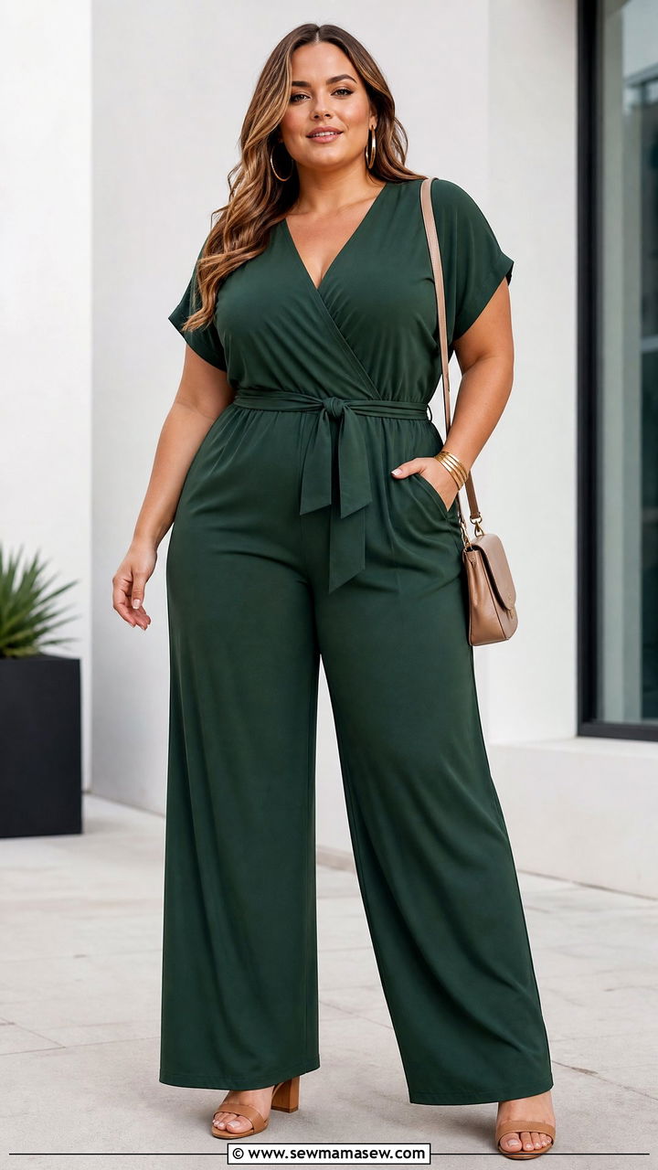 Plus Size Green Jumpsuit Outfit - 20 plus size green outfit ideas