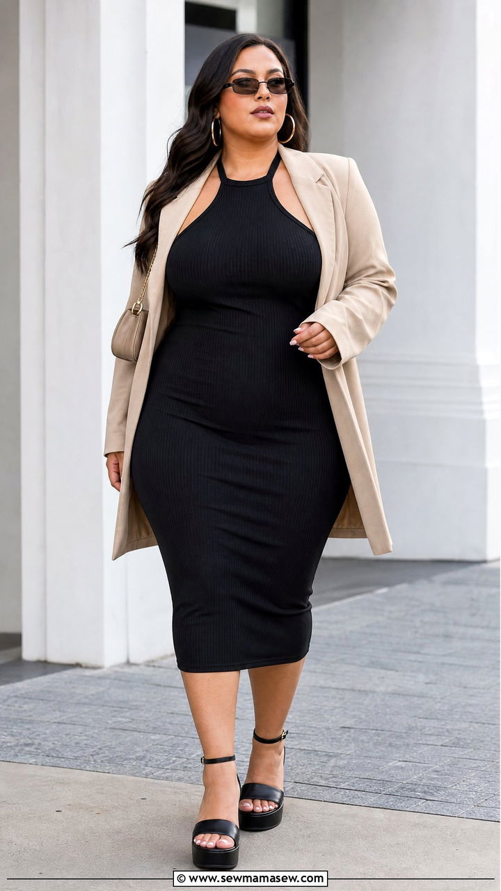 Plus Size Halter Bodycon Dress Outfit - 20 plus size halter dress outfit ideas