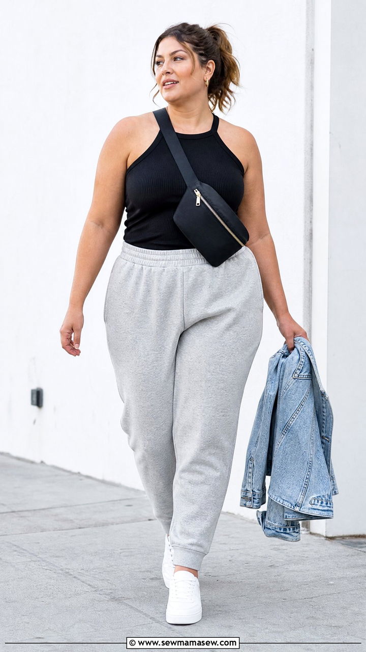 Plus Size Halter Top With Joggers - 20 plus size halter neck top outfit ideas
