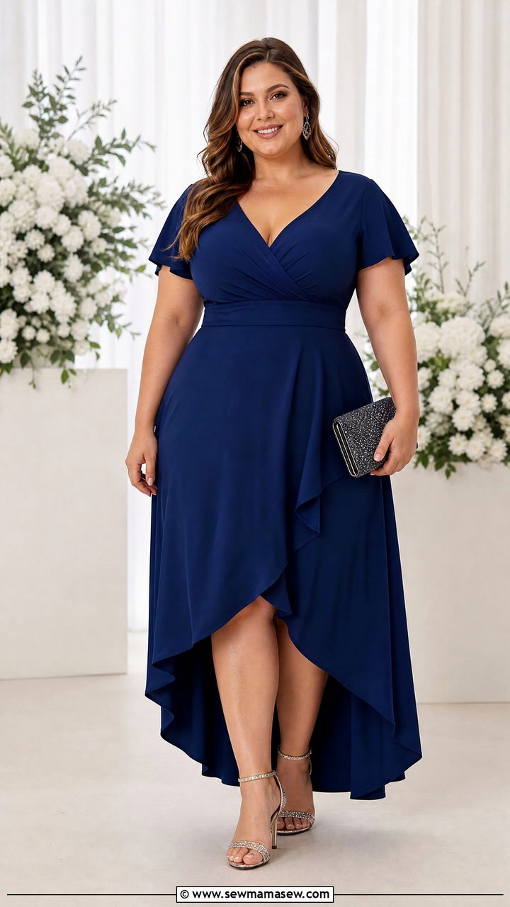 Plus Size High Low Cocktail Dress Outfit - 20 plus size cocktail dress outfit ideas
