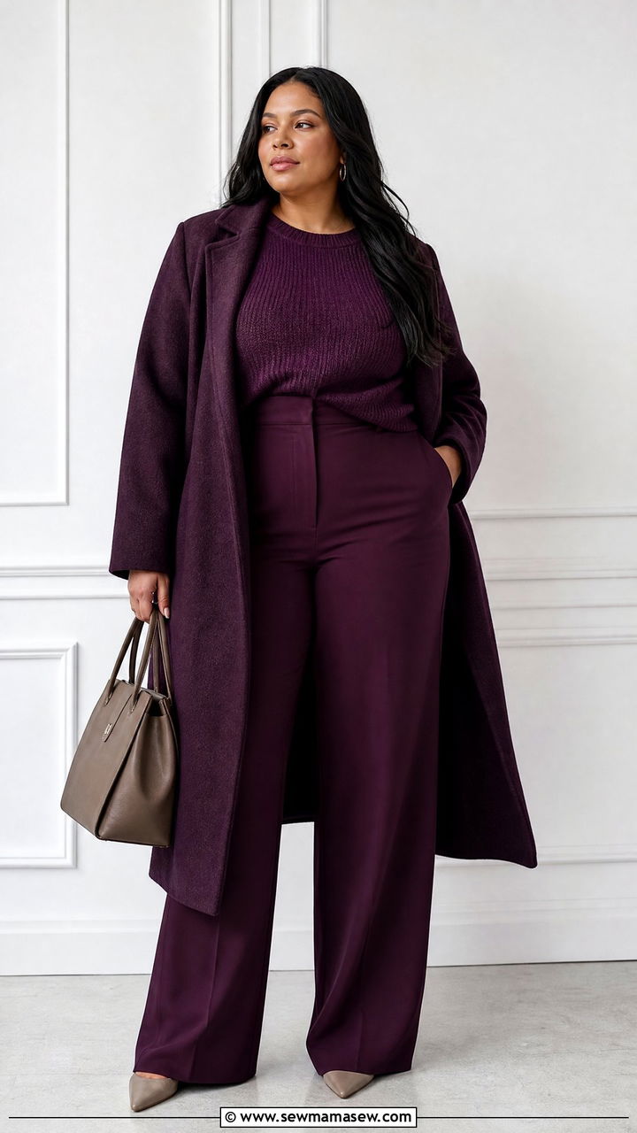 Plus Size Jewel Tone Monochrome Outfit - 20 plus size jewel tone outfit ideas