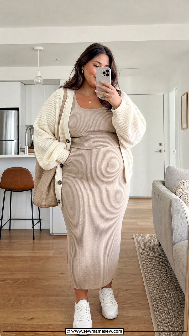 Plus Size Knit Midi Skirt Outfit - 20 plus size midi skirt outfit ideas