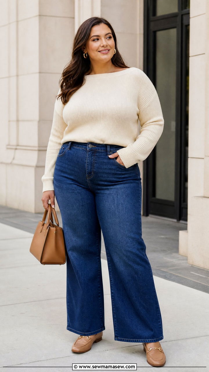Plus Size Knit Top Outfit - 20 plus size casual top outfit ideas