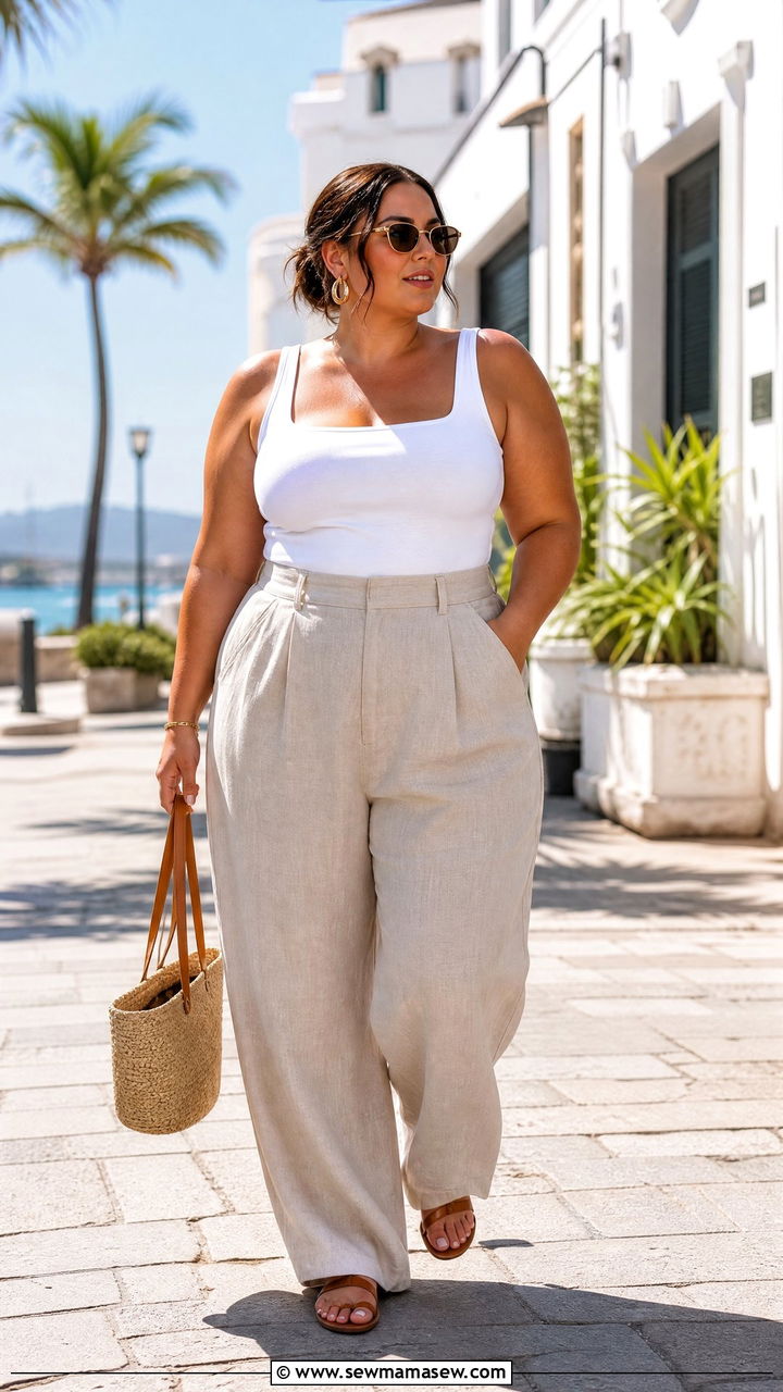 Plus Size Linen Pants Outfit - 20 plus size outfit inspo