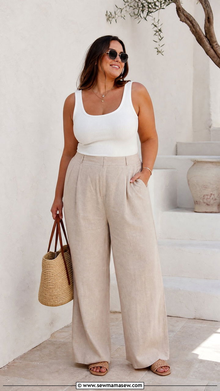 Plus Size Linen Pants Outfit - 20 plus size outfits for young women