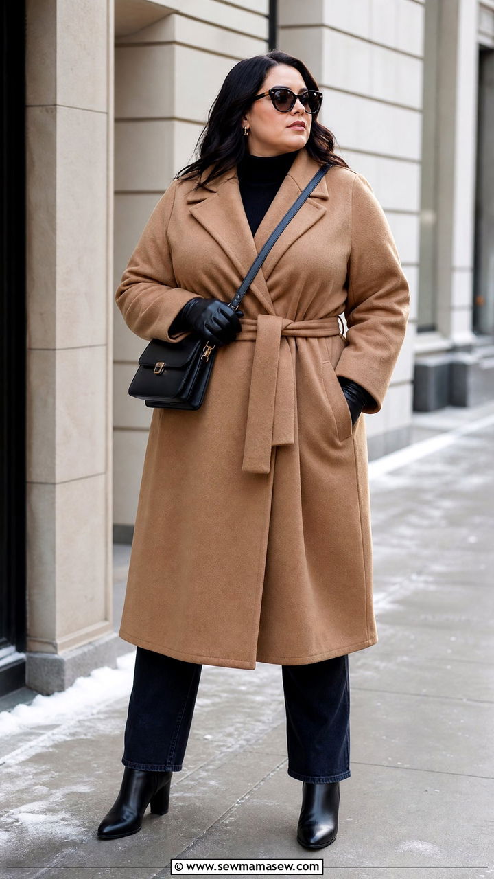 Plus Size Long Coat Outfit - 20 plus size cold weather outfit ideas