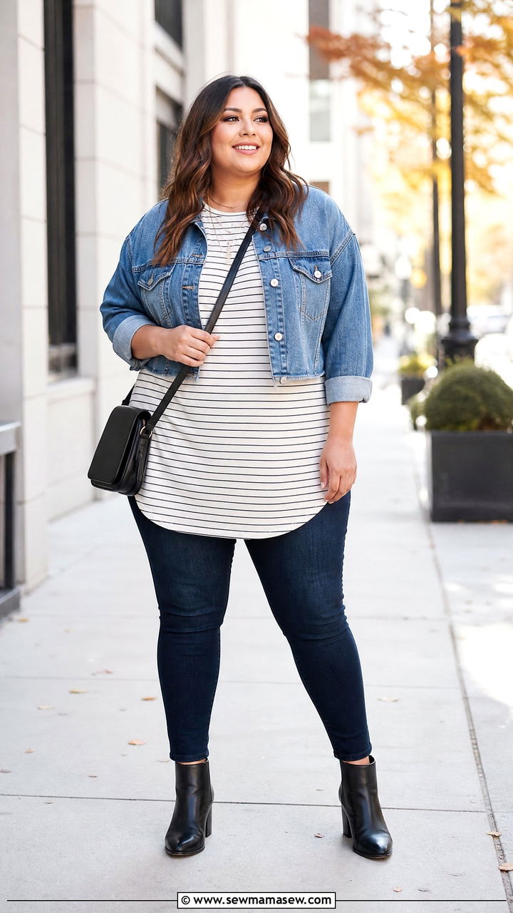 Plus Size Longline T Shirt With Ankle Boots - 20 plus size longline t shirt outfit ideas