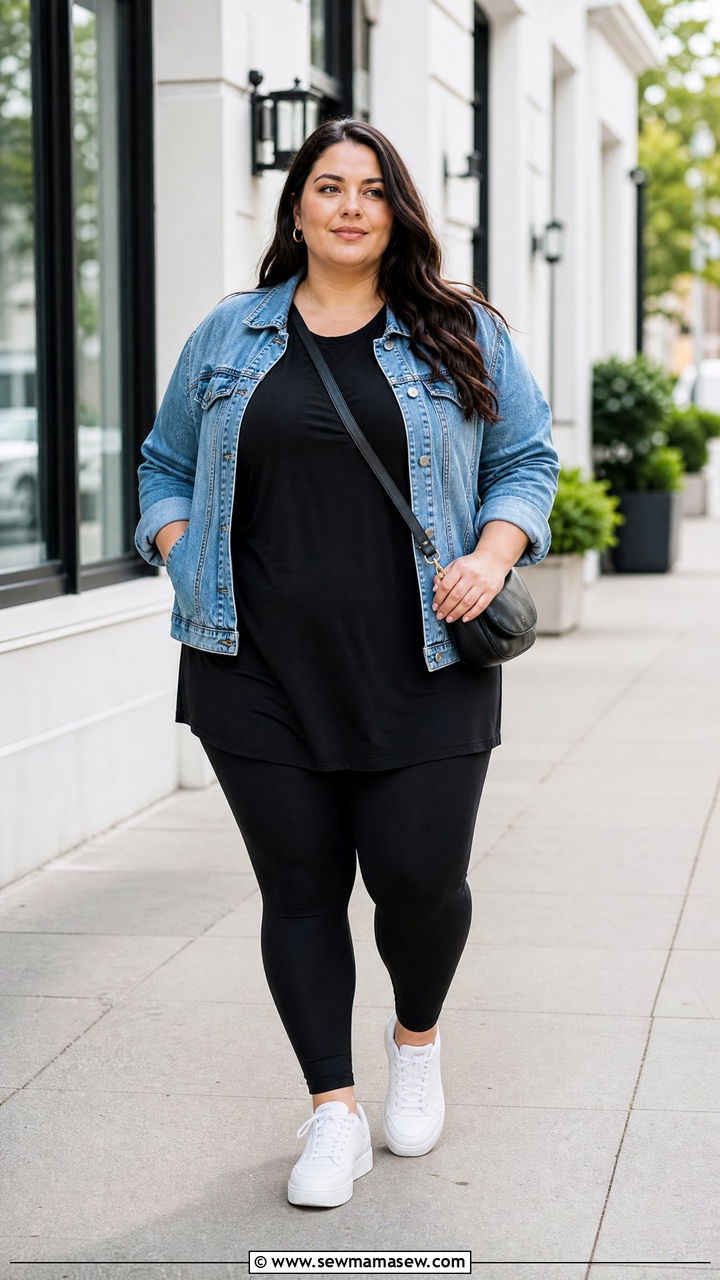 Plus Size Longline T Shirt With Leggings - 20 plus size longline t shirt outfit ideas