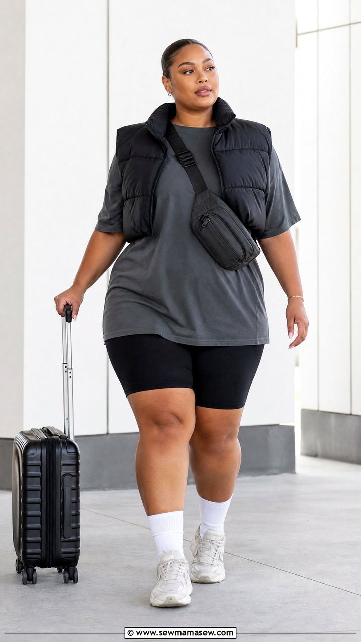 Plus Size Longline Tee Outfit - 20 plus size streetwear top outfit ideas