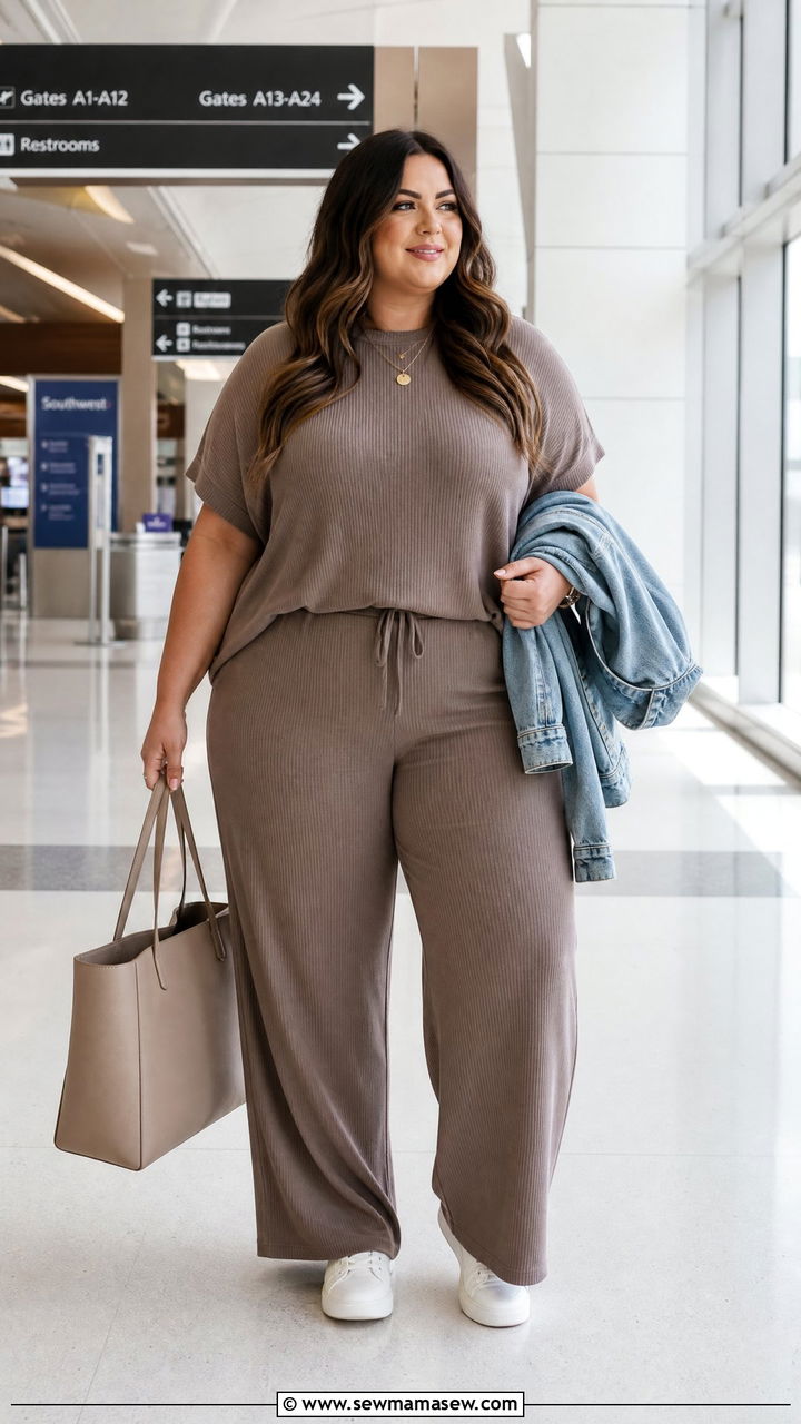 Plus Size Matching Set Outfit - 20 plus size outfits for big belly