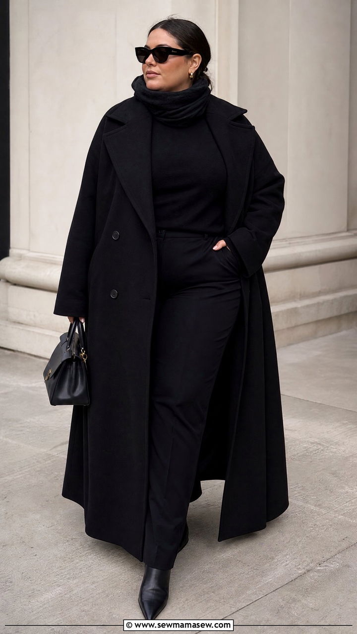 Plus Size Maxi Coat Outfit - 20 plus size winter coat outfit ideas