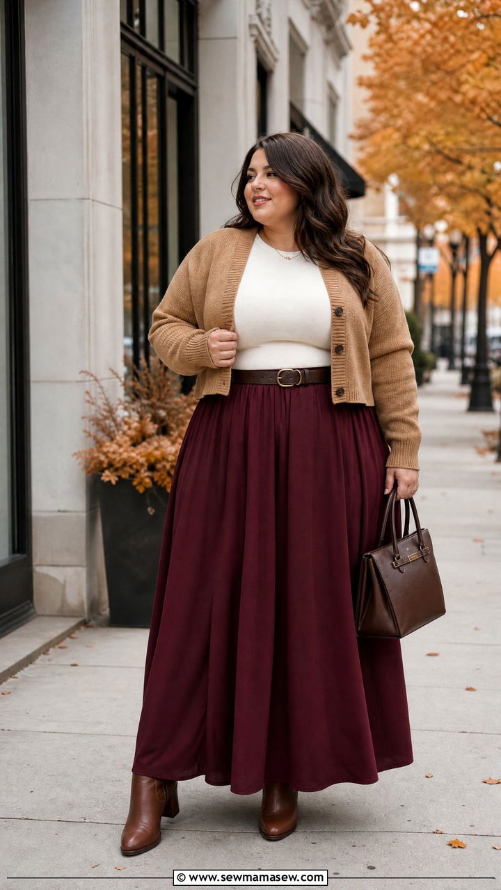 Plus Size Maxi Skirt Fall Outfit - 20 plus size maxi skirt outfit ideas