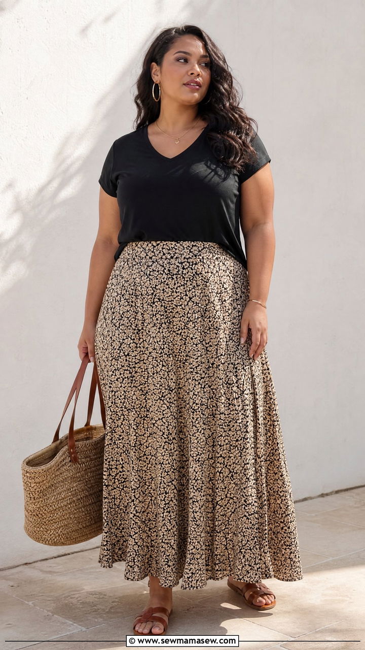 Plus Size Maxi Skirt Outfit - 20 plus size outfits for inverted triangle shape