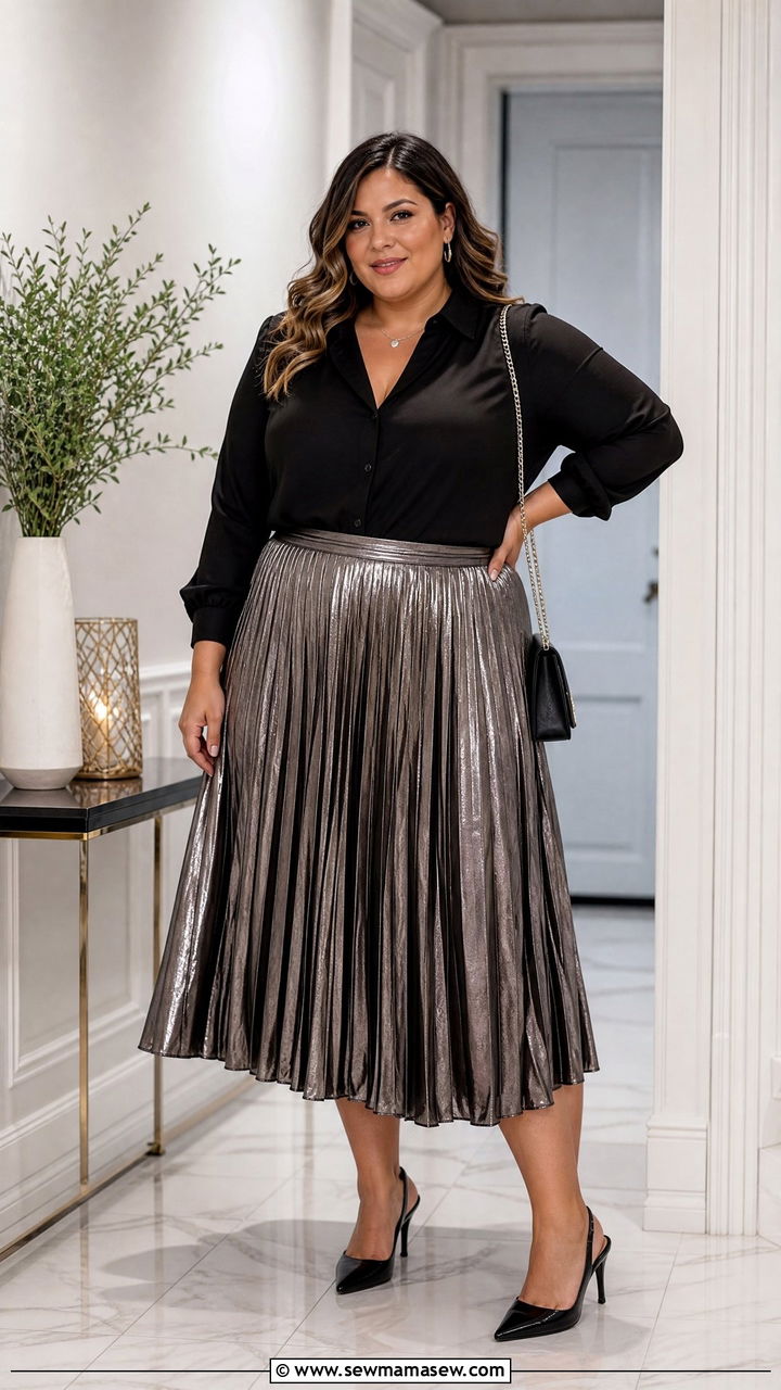 Plus Size Midi Skirt Cocktail Outfit - 20 plus size cocktail outfit ideas