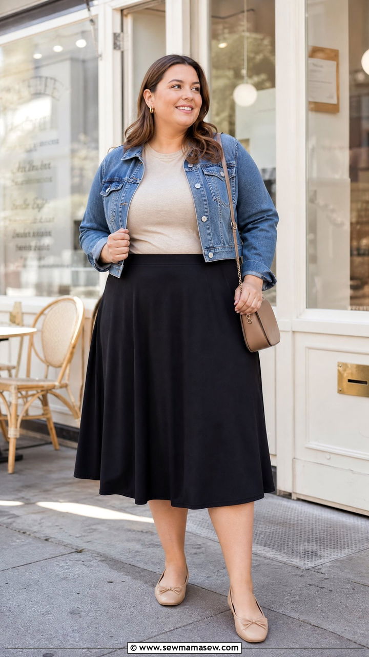 Plus Size Midi Skirt Outfit - 20 plus size outfits for big belly