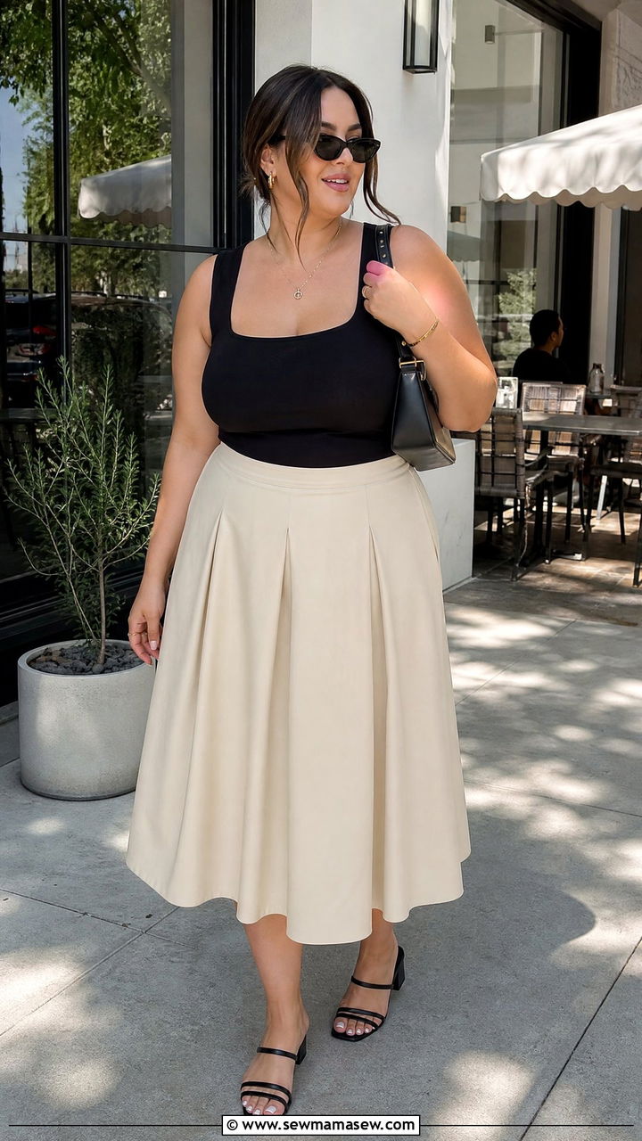 Plus Size Midi Skirt Summer Outfit - 20 plus size summer outfit ideas aesthetic