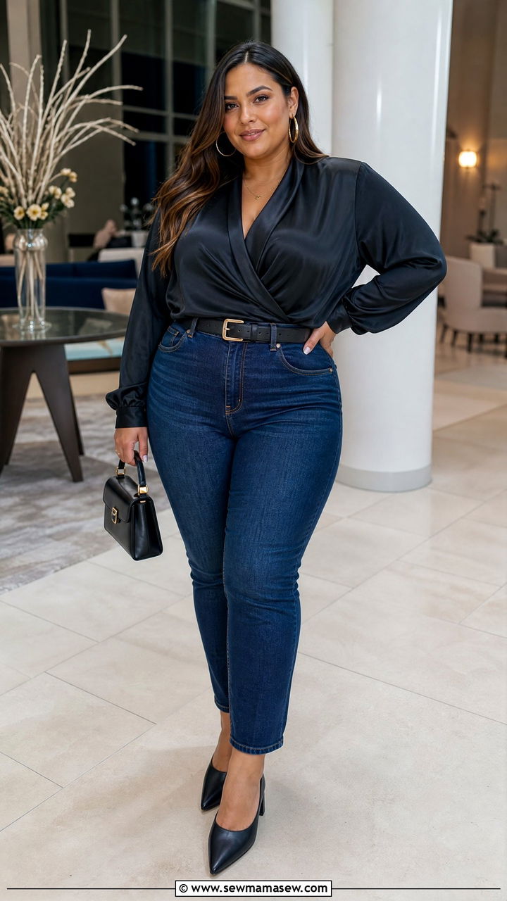 Plus Size Mom Jeans With Heels - 20 plus size mom jeans outfit ideas