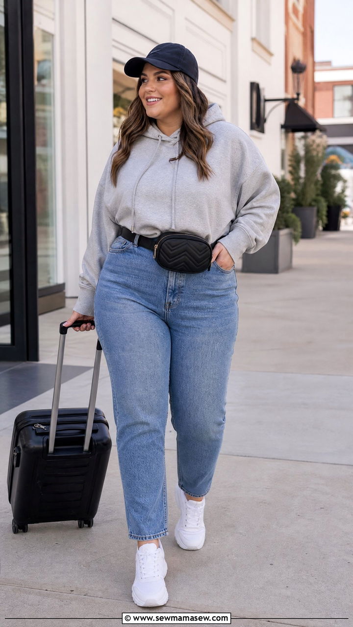 Plus Size Mom Jeans With Hoodie - 20 plus size mom jeans outfit ideas